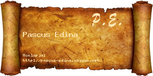 Pascus Edina névjegykártya
