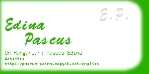 edina pascus business card